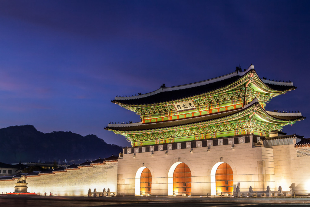 Gwanghwamun Gate in Seoul, South Korea
