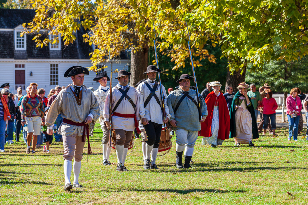 fall visit to Colonial Williamsburg soldiers