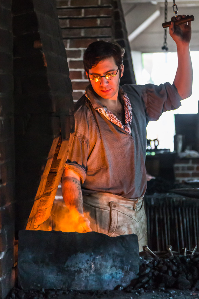 The Blacksmith at Colonial Williamsburg