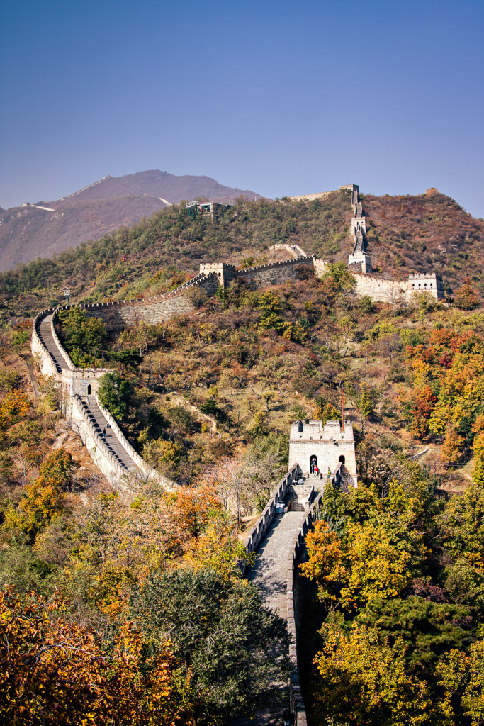 The Mutianyu Section of the Great Wall, in the fall.