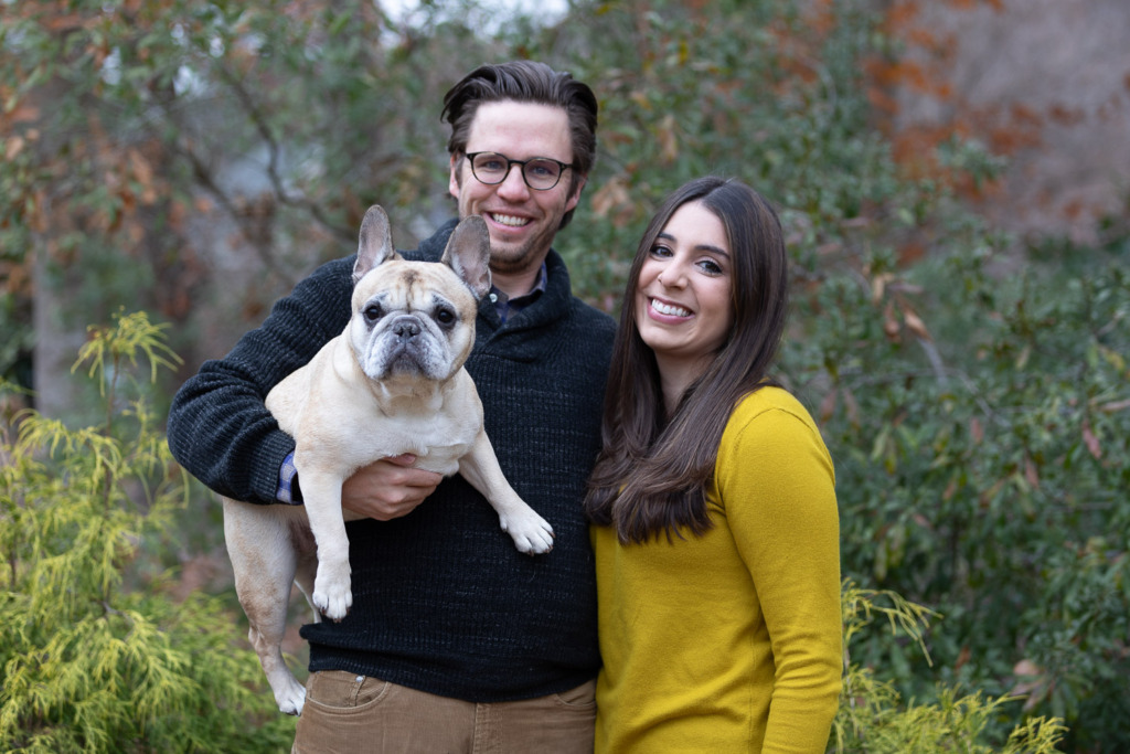 holiday photos of your family should include portraits including the family dog and owners
