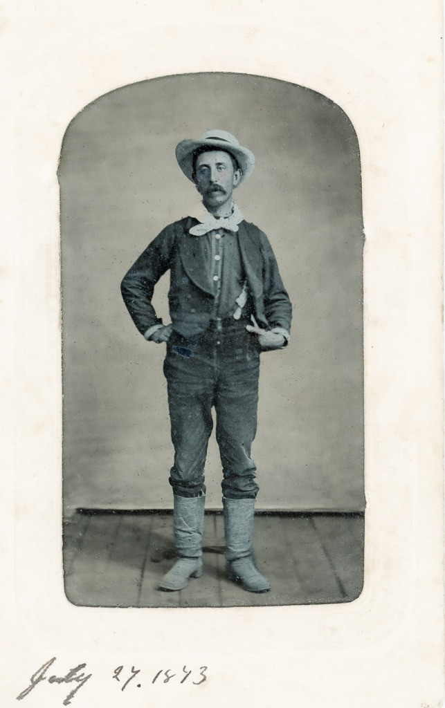 This photo of Jim Wardner, dated July 27, 1873, was digitized and restored.