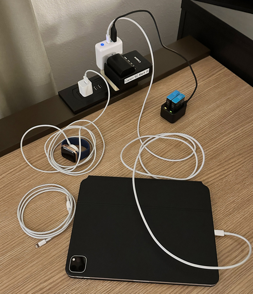 If you travel with your iPhone, you'll have many wires and chargers on your desk