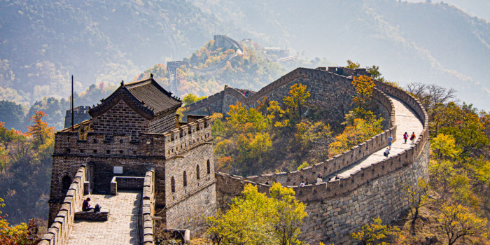 Panorama shot of Great Wall of China