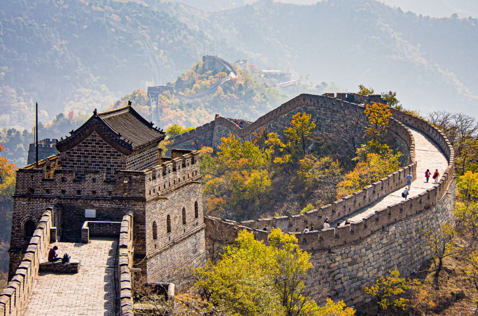 Panorama shot of Great Wall of China